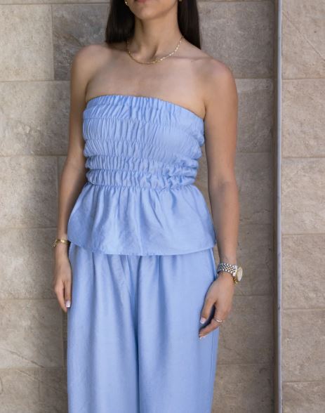 The Ocean Mist Linen Top